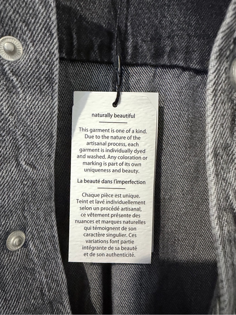 Men’s 7 For All Mankind Washed Gray Denim Jacket - Picture 4 of 4